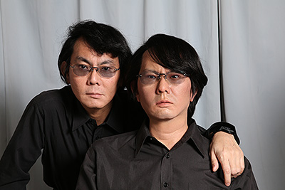 Dr Hiroshi Ishiguro with Geminoid