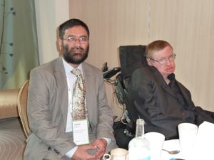 Imam Sheikh Dr Usama Hasan with Professor Stephen Hawking